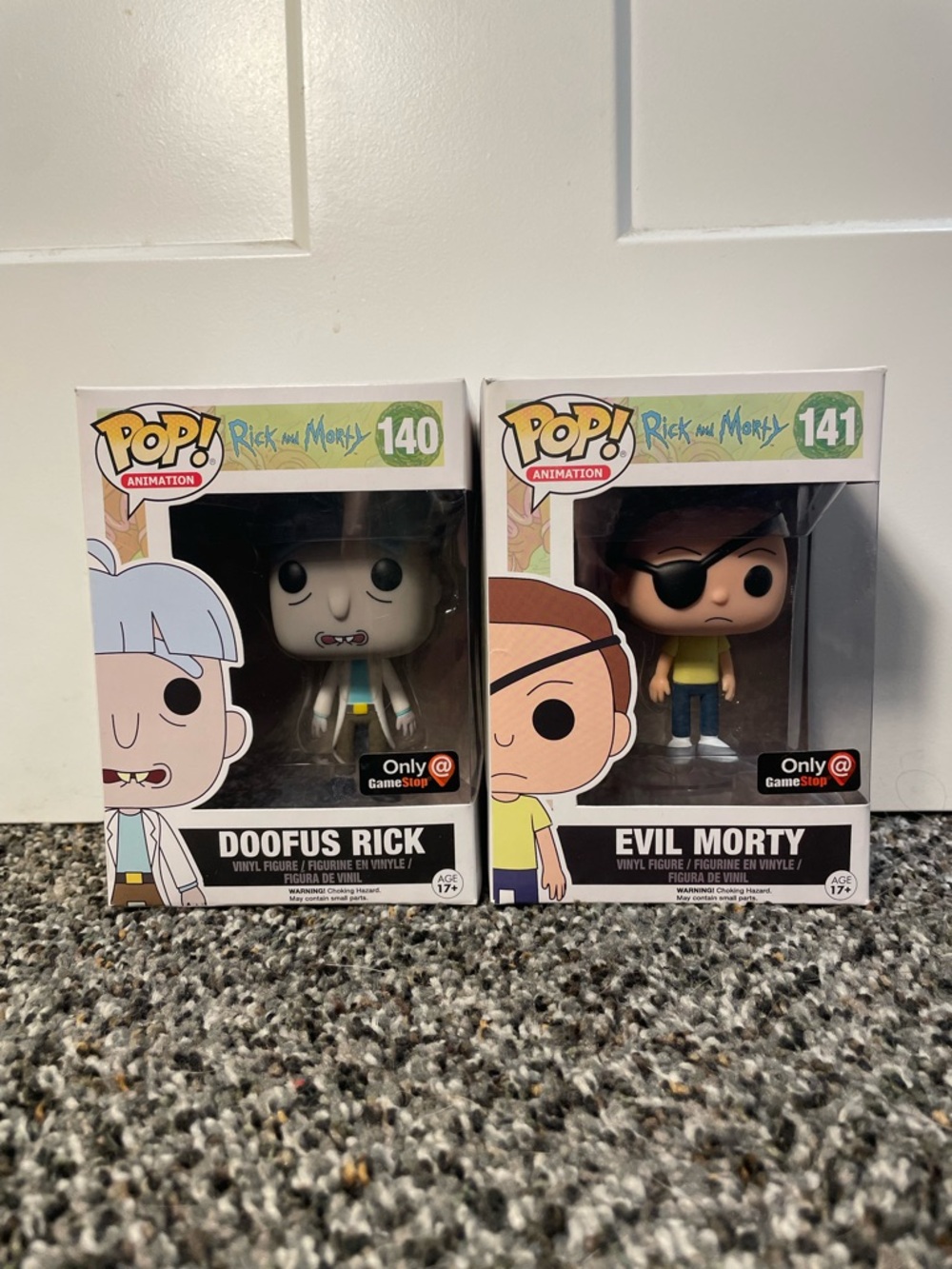 Funko Pop! Evil Morty and Doofus Rick- Set of 2- GameStop Exclusives